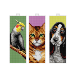 Borduurpakket - Boekenleggers - Animals