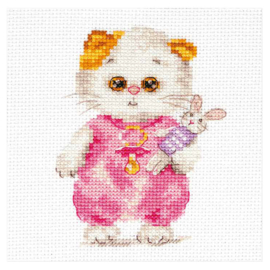 Borduurpakket  - Li-Li- Baby With A Bunny  - Alisa