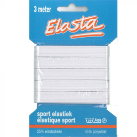 Elasta Sport Elastiek 11mm Wit