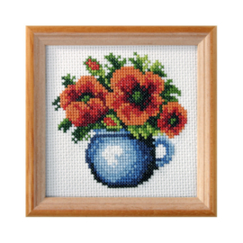 Borduurpakket - Kopje Met Bloemen - Orchidea