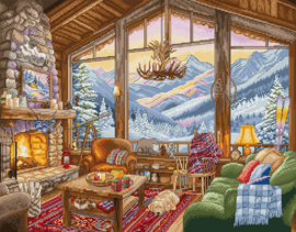 Borduurpakket - Winter Lodge - Leti Stitch