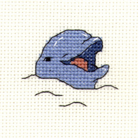 Mini Borduurpakketje Smiling Dolphin - Mouseloft