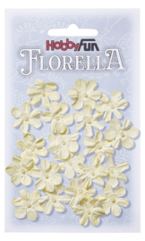 Papieren Bloemen Creme 2cm