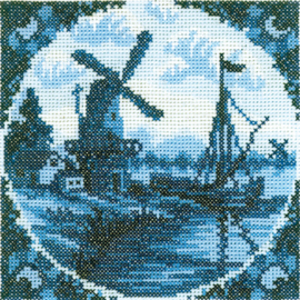borduurpakket Antique Dutch Tiles - RTO