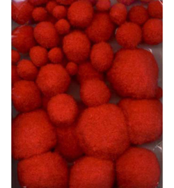 Pompom Set Rood