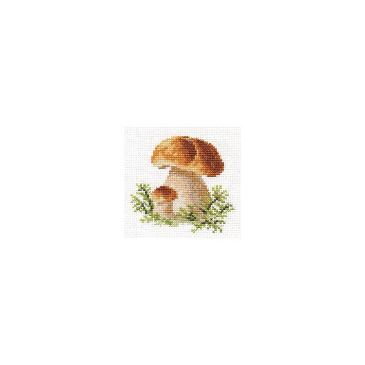 Borduurpakket - White Mushrooms