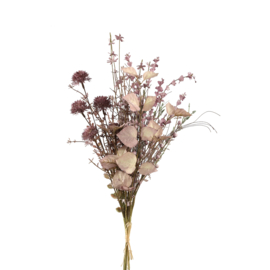 Bundel kunstbloemen paars/lavender