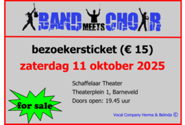 BAND meets CHOIR bezoekersticket 11 oktober 2025