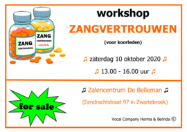 Workshop ZANGVERTROUWEN 10 oktober 2020 (13-16 uur)