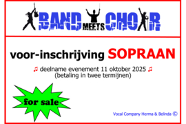BAND meets CHOIR 2025 voor-inschrijving SOPRAAN