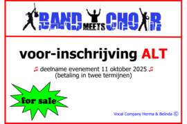 BAND meets CHOIR 2025 voor-inschrijving ALT