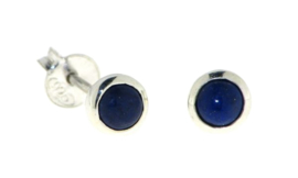 Zilveren oorknopjes met Lapis Lazuli edelstenen