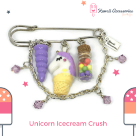 Unicorn Icecream Crush Rainbow - Kawaii broche