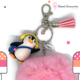 Penguin Love  Pompon - Kawaii tashanger / kawaii sleutelhanger