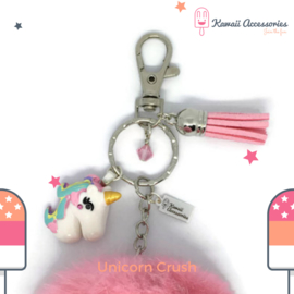 Unicorn Crush Pompon - Kawaii tashanger / kawaii sleutelhanger