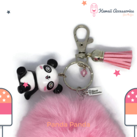 Panda Panda Pompon - Kawaii tashanger / kawaii sleutelhanger