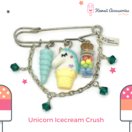 Unicorn Icecream Crush Rainbow - Kawaii broche