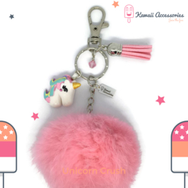 Unicorn Crush Pompon - Kawaii tashanger / kawaii sleutelhanger