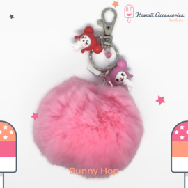 Bunny Hop Pompon - Kawaii bagchain / kawaii keychain