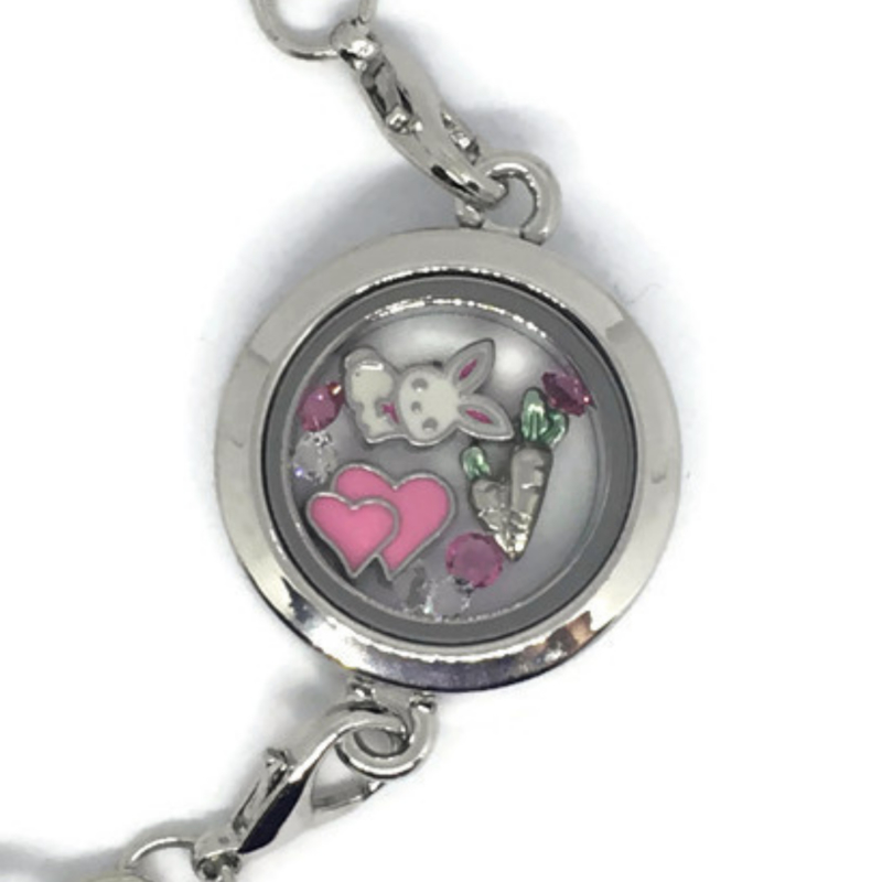 3pcs Crystal Living Memory Locket Bracelet for Floating Charms Gift | eBay