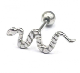 Oorpiercing Slang Zilver - 316L