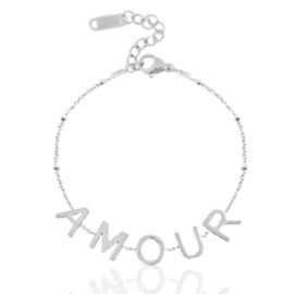 Armband Stainless Steel "Amour" - Zilver