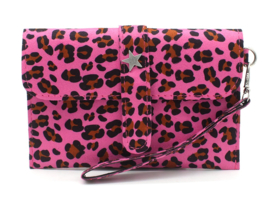 Mini clutch "panther star" - roze