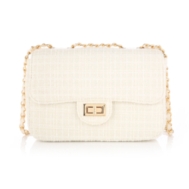 Tweed Tas Deluxe Off White - Goud
