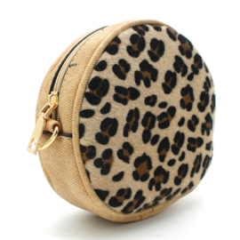 Bum-shoulder bag "round" - leopard