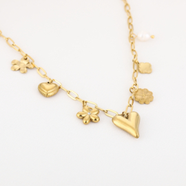Ketting Flower Bedel Goud