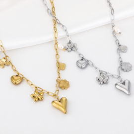 Ketting Flower Bedel Goud