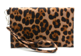 Mini clutch "panther" - lichtbruin