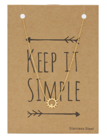 Ketting Stainless Steel "sunny wink" - Goud