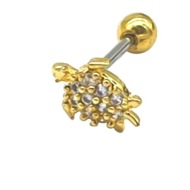 Oorpiercing Schildpad Goud - 316L