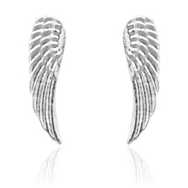 Oorbellen - studs "wing" - zilver