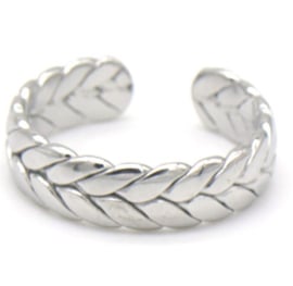 Ring "braided" - zilver