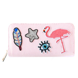 Portemonnee "Ibiza patches" - roze