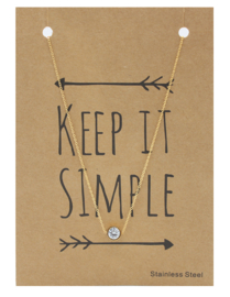 Ketting Stainless Steel "Diamond" - Goud
