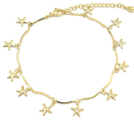 Enkelbandje Stainless Steel "Sea Star" - Goud