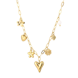 Ketting Flower Bedel Goud