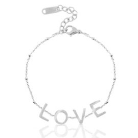 Armband Stainless Steel "Love" - Zilver