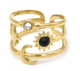 Ring "Star and Moon" - goud