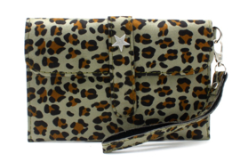 Mini clutch "panther star" - groen