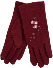 Handschoenen Sakura Bordeauxrood