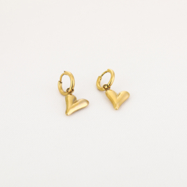 Oorbellen Hart Basic Bedel Goud