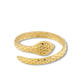 Ring Stainless Steel Snake Goud