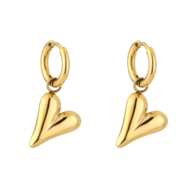 Oorbellen Hart Basic Bedel Goud