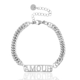 Armband Chain Amour Zilver