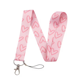 Keycord Hart Lichtroze