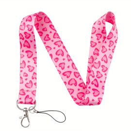 Keycord Luipaard Roze